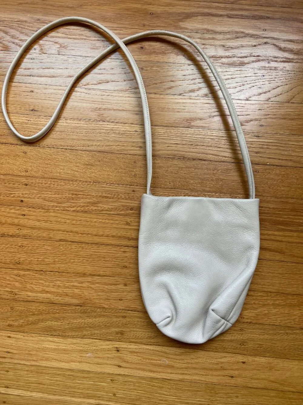 Leather Crossbody - Stone - EUC